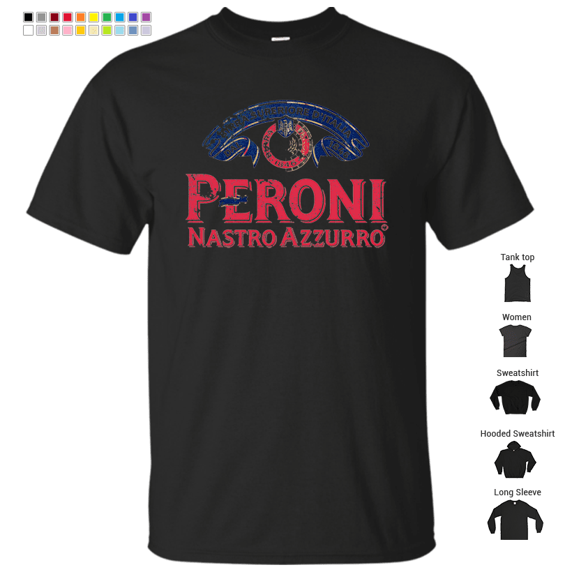 Peroni - Italy - World Beer - Distressed Vintage Design T-Shirt