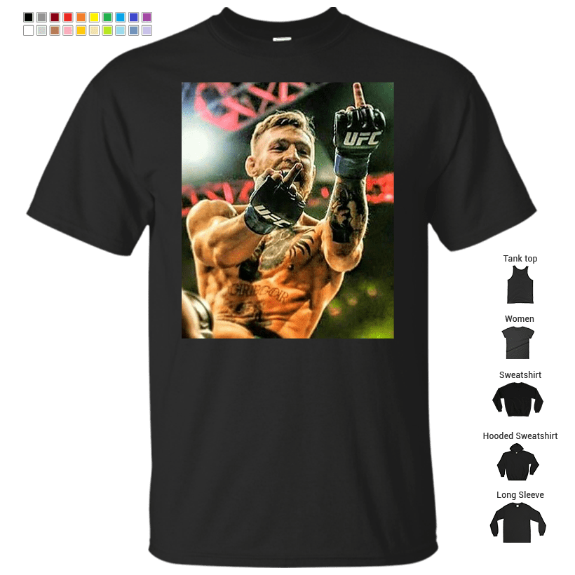 Conor McGregor Middle Finger Design Premium Scoop T-Shirt