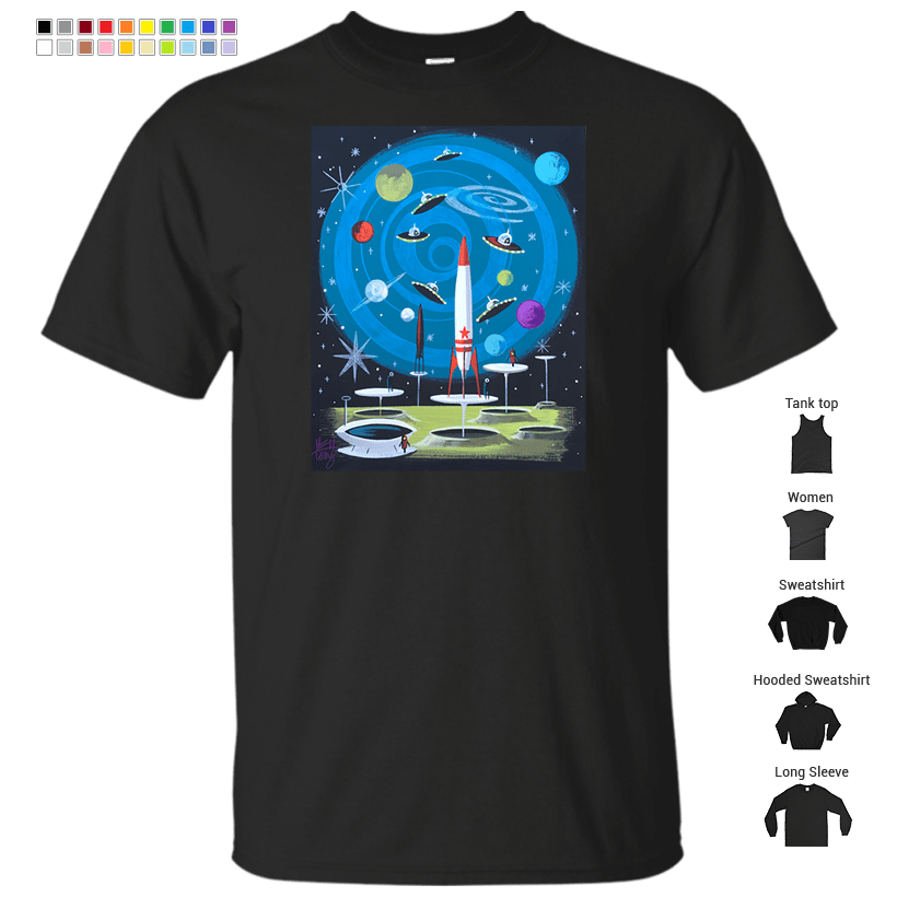 Spaceships In Space T-Shirt