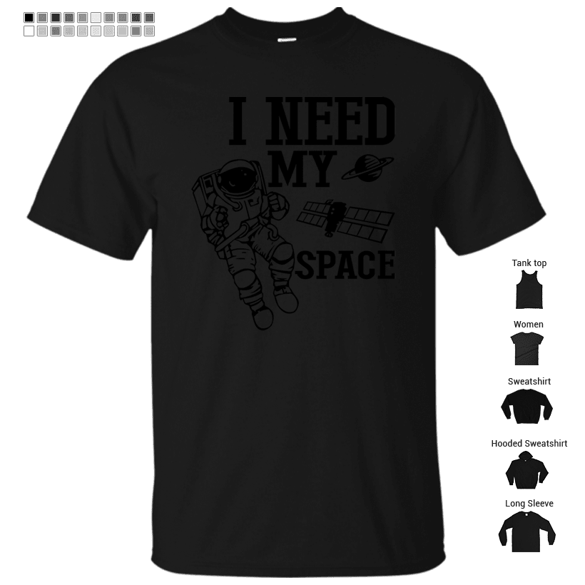 I Need My Space Nasa Premium Scoop T-Shirt